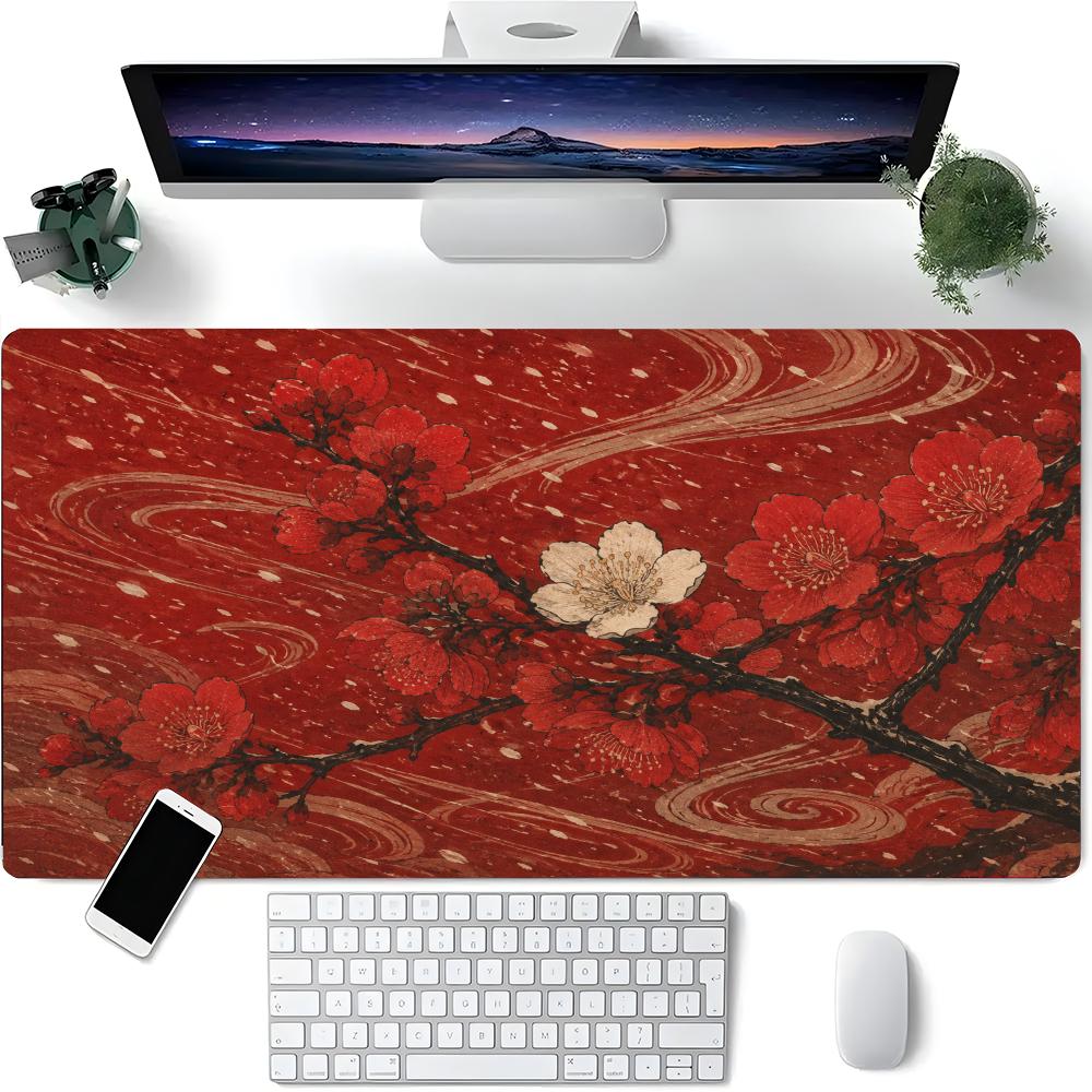 Background Retro Gaming - Chinese stijl rode achtergrond pruimen tak