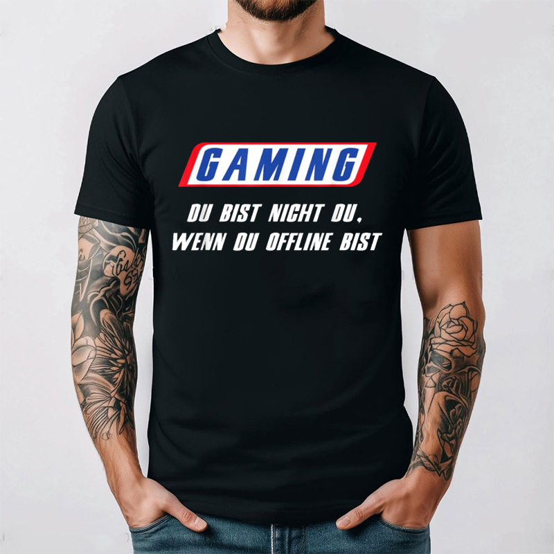 Retro Gaming Gift Ideas - Grappige Duitse T-shirt Gaming Du Bist