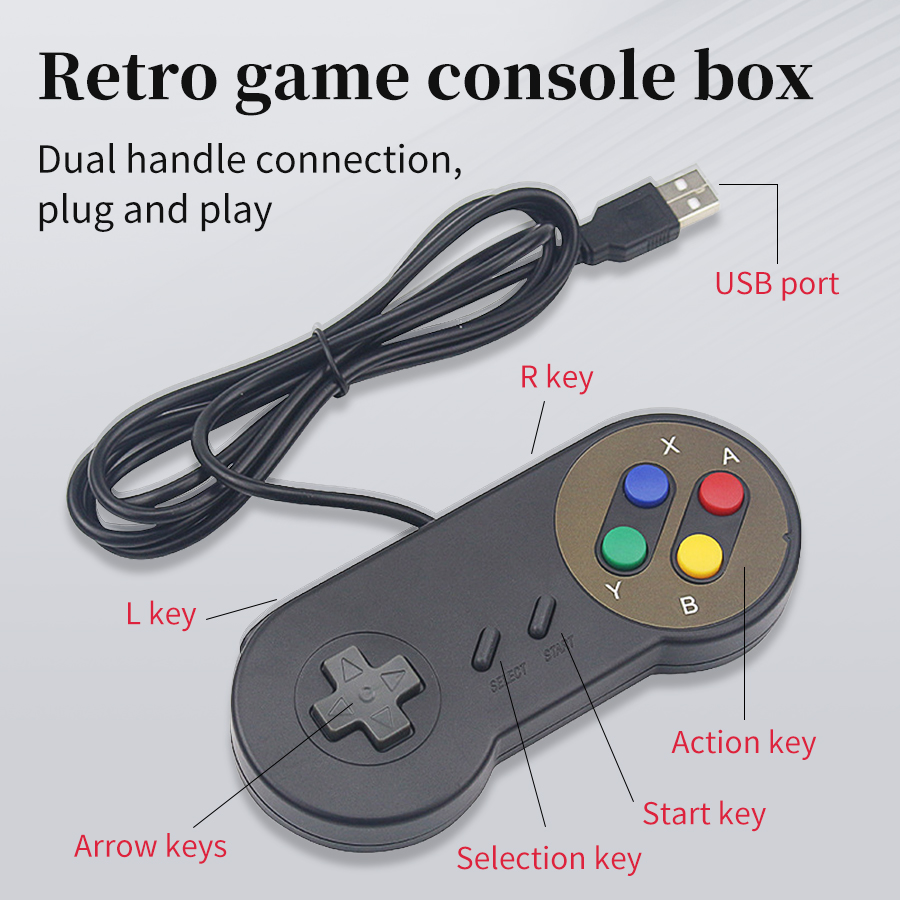 Retro Gaming Raspberry Pi 5 - Plug-and-play USB-gamepad voor PC NESPi RetroPie
