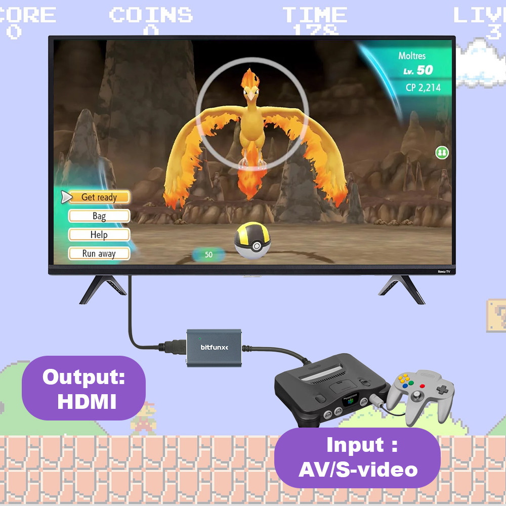 Bitfunx 720P Svideo/AV naar HD - Retro Gaming Arcade Console recensie en prijs