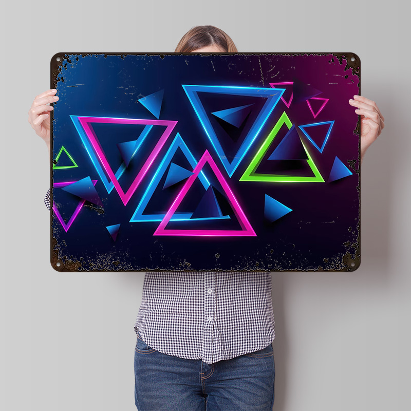 Neon driehoeken abstracte acht - Background Retro Gaming recensie en prijs
