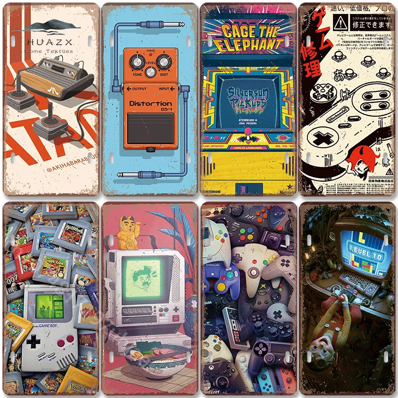 Vintage Gaming Metalen Bord Re - Retro Gaming Arcade Console recensie en prijs