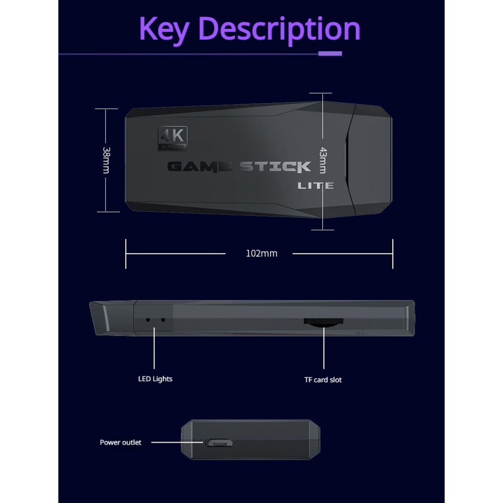 Draagbare 4K Retro Game Stick  - Retro Gaming Arcade Console recensie en prijs