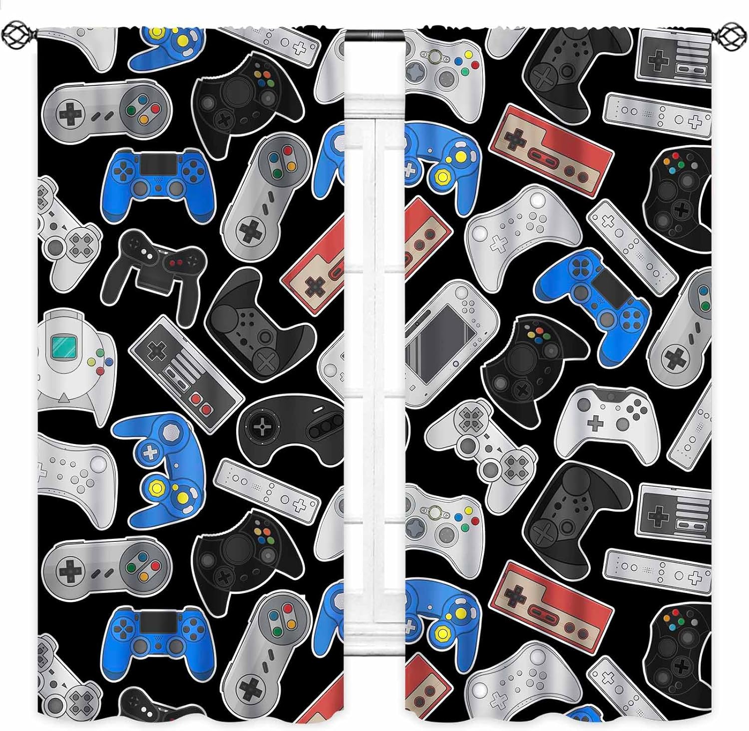 Retro Controllers-gordijnen –  - Background Retro Gaming recensie en prijs