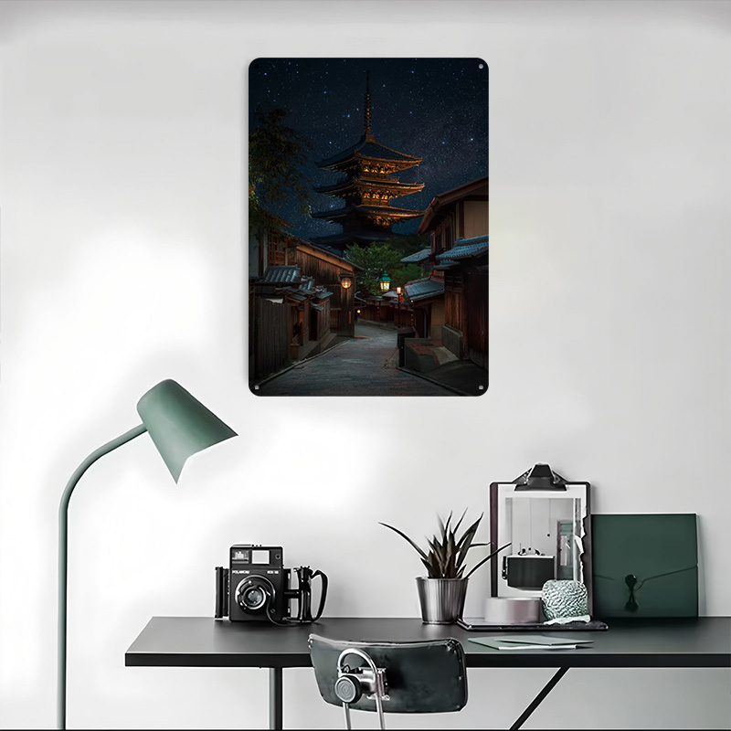 Kyoto Night Tinplate Poster Aa - Retro Gaming Kyoto recensie en prijs